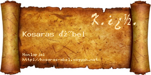 Kosaras Ábel névjegykártya